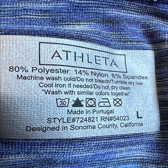 Blue Patterned Long Sleeve Top - Picture 5 of 7